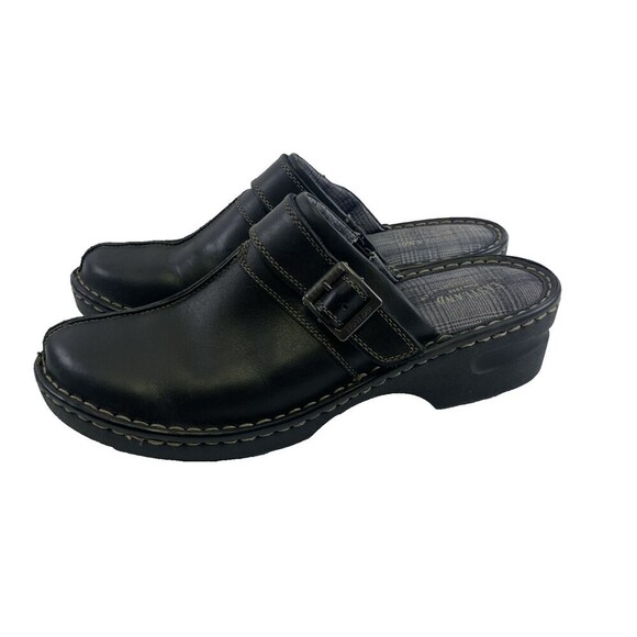 Eastland Mae Mule Black Leather Buckle Slip On Clog Comfort Round Toe Womens 11 - Picture 2 of 13